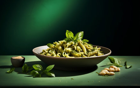 Minimal Delight: Pesto Short Pasta, Simply Delicious.の素材