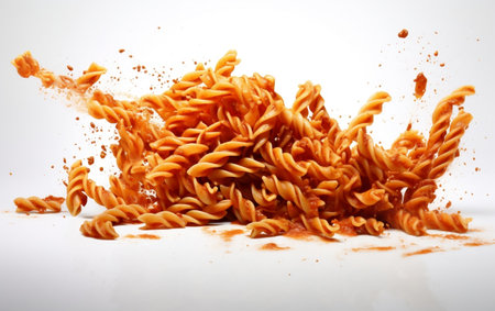 Large, Juicy, and Smoky: An Appetizing Pasta Presentation.の素材
