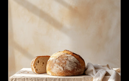 Minimalist Beauty: Aesthetic Snapshot of Bread Bakery.の素材