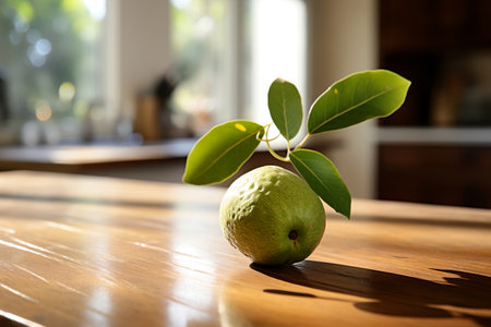 Feijoa Close-Up - Kitchen Freshness on Display.の素材