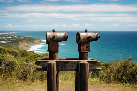 Public Binoculars at Cape Byron Headlandの素材