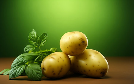 Nutrient-Rich Potatoes in a Pristine Settingの素材