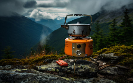 Gas Stove in the Mountainsの素材