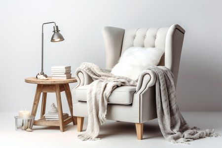 Illustrating a Cozy Nook with a Plush Armchairの素材