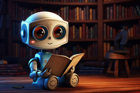 Cute Robot's Quest for Knowledge in the Libraryの素材