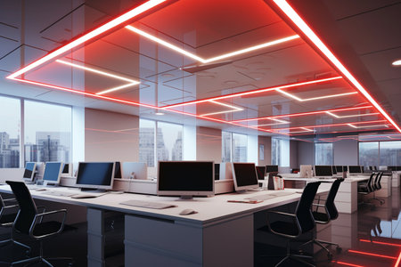 Suspended Ceiling with LED Lampsの素材