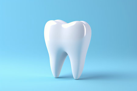 A Gleaming Healthy Tooth in Isolationの素材