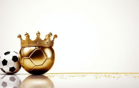 Golden Trophy with American Football Helmet on White Backgroundの素材