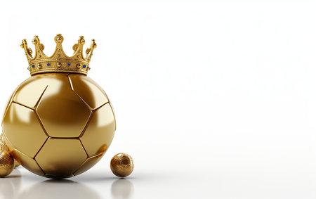 Golden Trophy with American Football Helmet on White Backgroundの素材