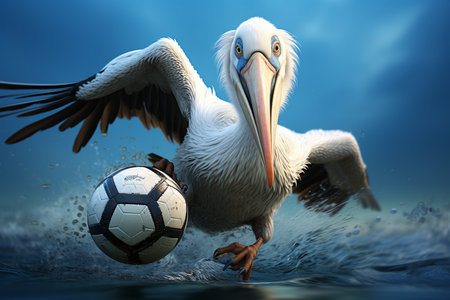 3D Pelican's Sports Adventure Generative By Ai.の素材