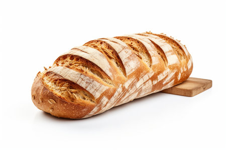 Realistic Bread Isolated on White Background Generative By Ai.の素材