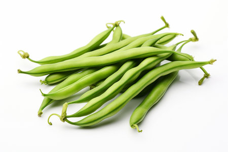 Hanging Fresh Green Bean Bundle Generative By Ai.の素材