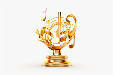Musical Excellence Trophy Generative By Ai.の素材