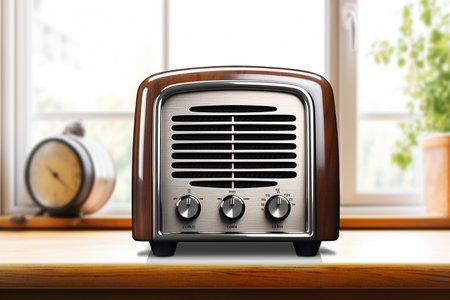 Vintage Microphone Icon Generative By Ai.の素材