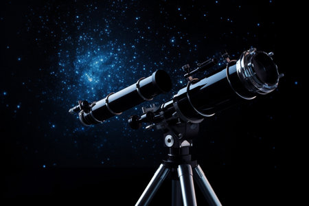 Telescope's Gaze into Cosmic Depths Generative By Ai.の素材