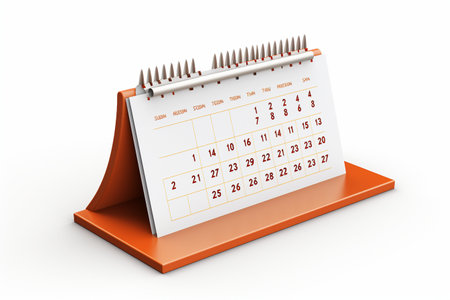 3D Icon of a Calendar Showing Important Dates generative by Ai.の素材