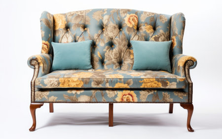 Furniture Stylish Settee on White Backgroundの素材