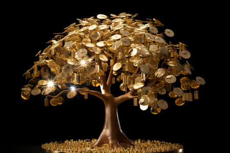 Ornate Coin Adorned Golden Treeの素材