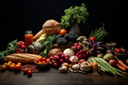 Photography of a Variety of Vegetables generative by Ai.の素材