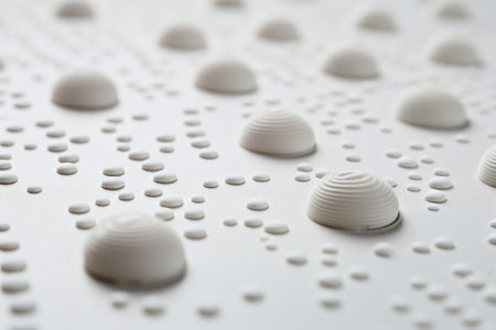 Commemorating World Braille Day with the Tactile Beauty of Braille Messages generative by Ai.の素材