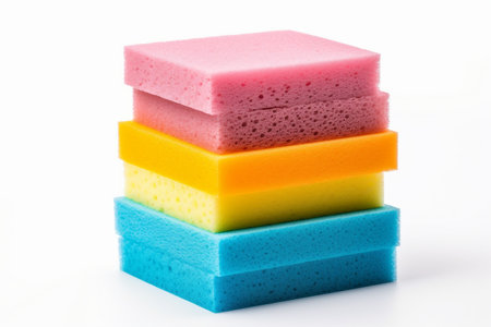 Colorful and Absorbent Sponges for Dishwashing generative by Ai.の素材