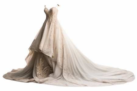 A Breathtaking Bridal Gown Generative by Ai.の素材