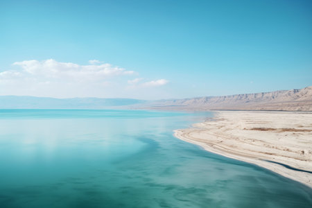 A Breathtaking View of the Dead Sea Generative by Ai.の素材