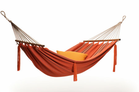 Cozy and Inviting Hammock for Outdoor Relaxation Generative by Ai.の素材