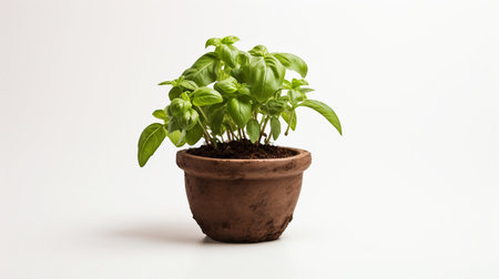 Aged Basil in Plastic Potの素材