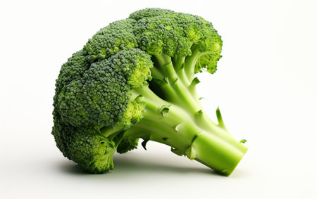 Realistic 8k Broccoli on White Generative By Ai.の素材