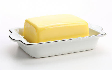 3D Rendering of Stylish Kitchen Butter Dish on a Blank Canvas Generative By Ai.の素材