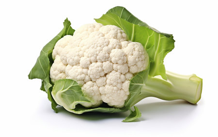 Realistic 8k Cauliflower on White Generative By Ai.の素材