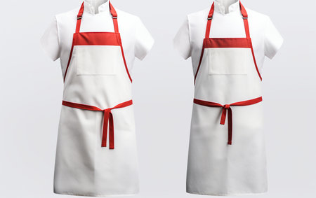 High-Resolution Imagery of Chef's Apron in White Generative By Ai.の素材