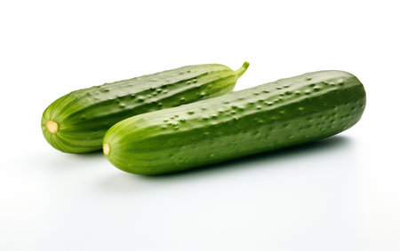 Realistic 8k Cucumber on White Generative By Ai.の素材