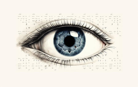 8K Realism of Eye Chart on a White Background Generative By Ai.の素材