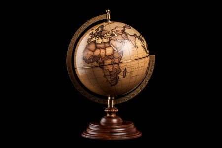 Antique-Style Globe with Decorative Base Generative by Ai.の素材