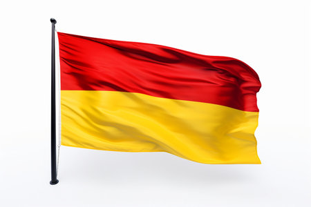 The Flag of Belgium Isolated on a White Background Generative by Ai.の素材