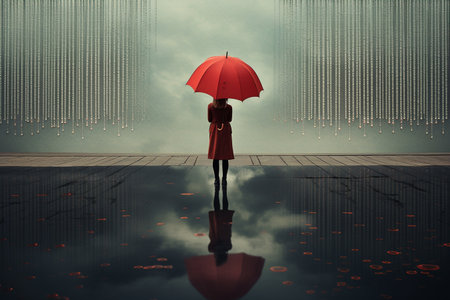 Drei Entenkuken Exploring in the Rain Generative By Ai.の素材