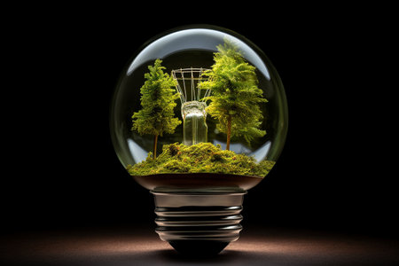 Eco-Friendly Lightbulbs for a Sustainable Future Generative by Ai.の素材