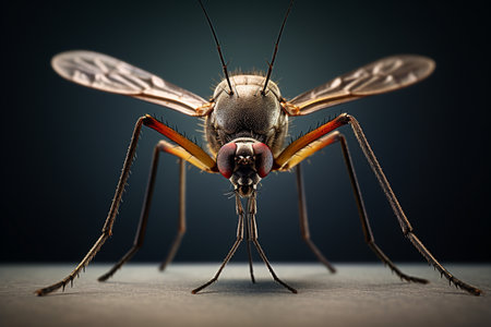 Wide Shot of a Mosquito in Action Generative By Ai.の素材