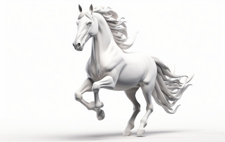 3D Horse in Isolationの素材