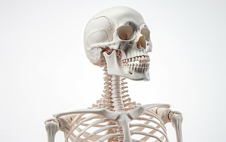 Skeleton Model on White Background in 8K Generative By Ai.の素材