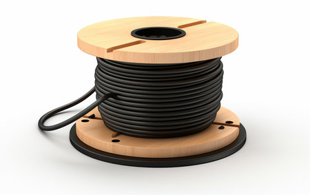 Electrical Cable Spool with Power Cables Generative By Ai.の素材