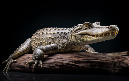 Realistic 8k Image of a White Caiman Generative By Ai.の素材