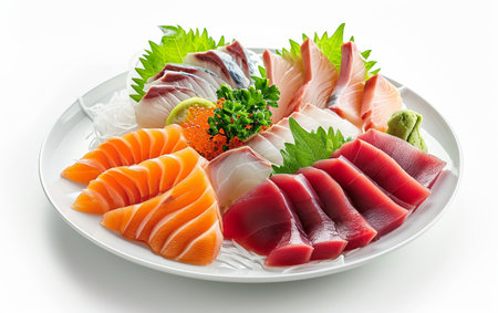 Japanese Sashimi - Different Types of Sashimi Platterの素材