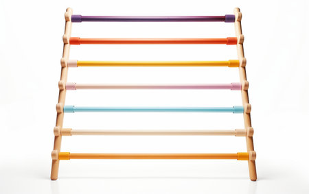 Realistic 8k Training Ladder for Agility On White Background Generative By Ai.の素材