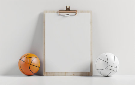 High-Resolution Coach Clipboard On White Background Generative By Ai.の素材