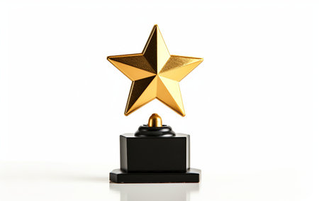 The Elegance of Award Plaques On White Background Generative By Ai.の素材