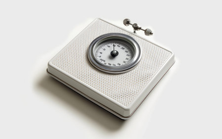 Modern Bathroom Scale On White Background Generative By Ai.の素材