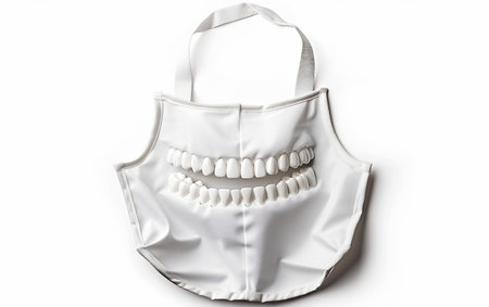 Dental Bibs for Patient Care On White Background Generative By Ai.の素材
